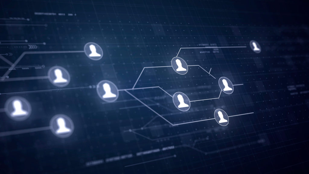 user people network circuit board link