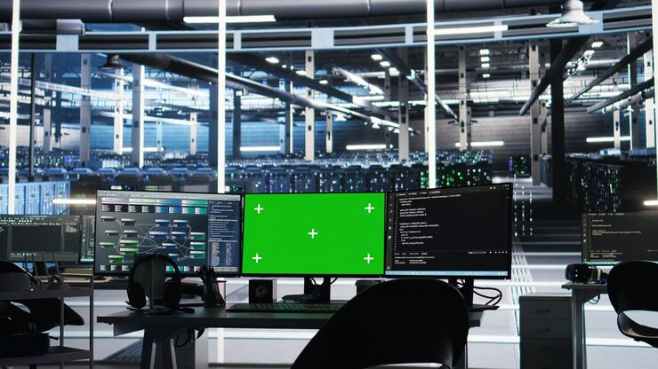 Industrial software development team designing augmented reality interfaces for manufacturing and field service applications